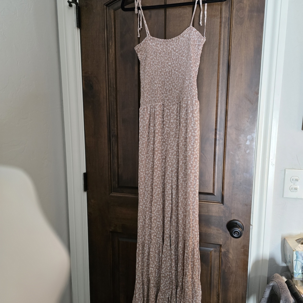 Altar'd State Floral Maxi Dress in Cream